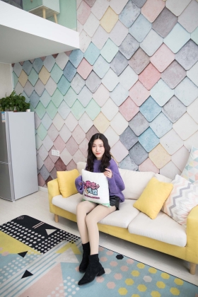  No.103 语梦-她和她的七彩梦境（黑色短靴、肉丝、白色棉袜、美足） [159P1V3.09G]