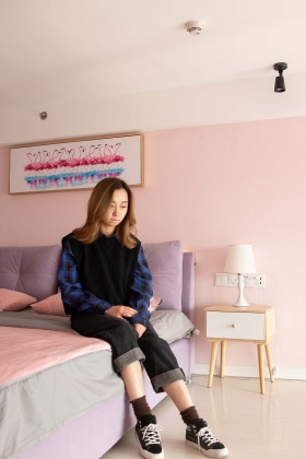  No.126 黑冰女王-魔法少女的文艺范（棕色堆堆袜、淡紫色棉袜、美足、板鞋） [162P1V1.51G]