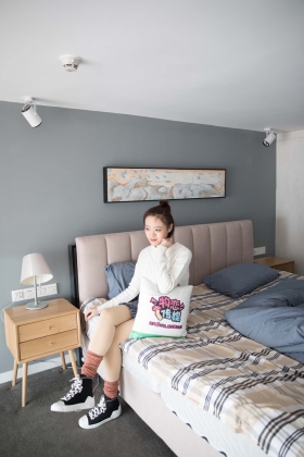  No.143 如夕-甜美笑容，甜美堆堆袜（帆布鞋、橙色堆堆袜、黑色棉袜、肉丝） [136P1V2.78G]